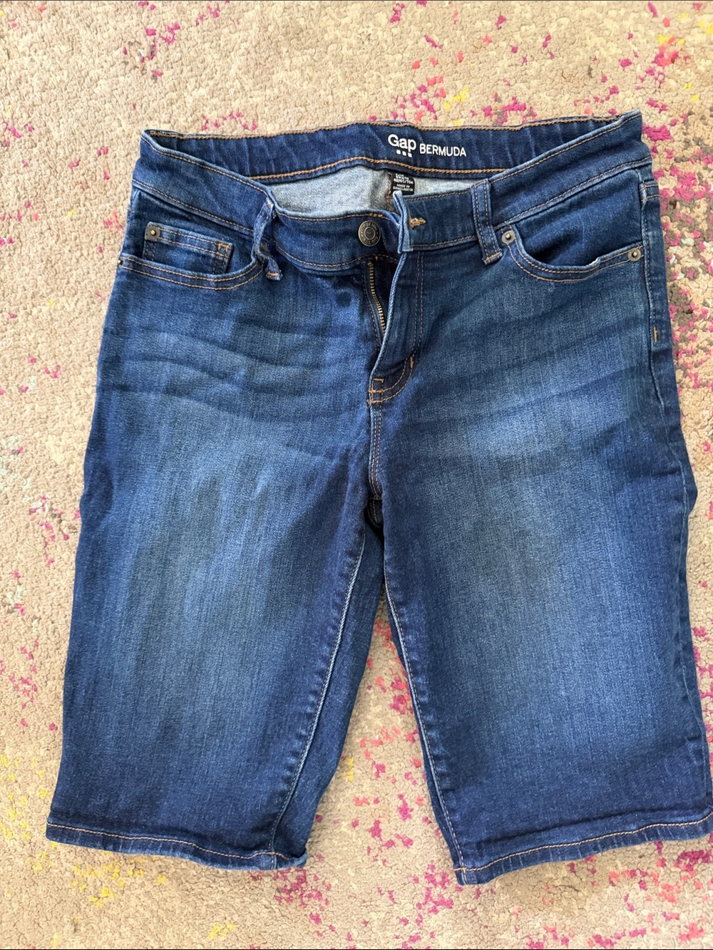 GAP Dark Blue Denim Bermuda Shorts Womens 4